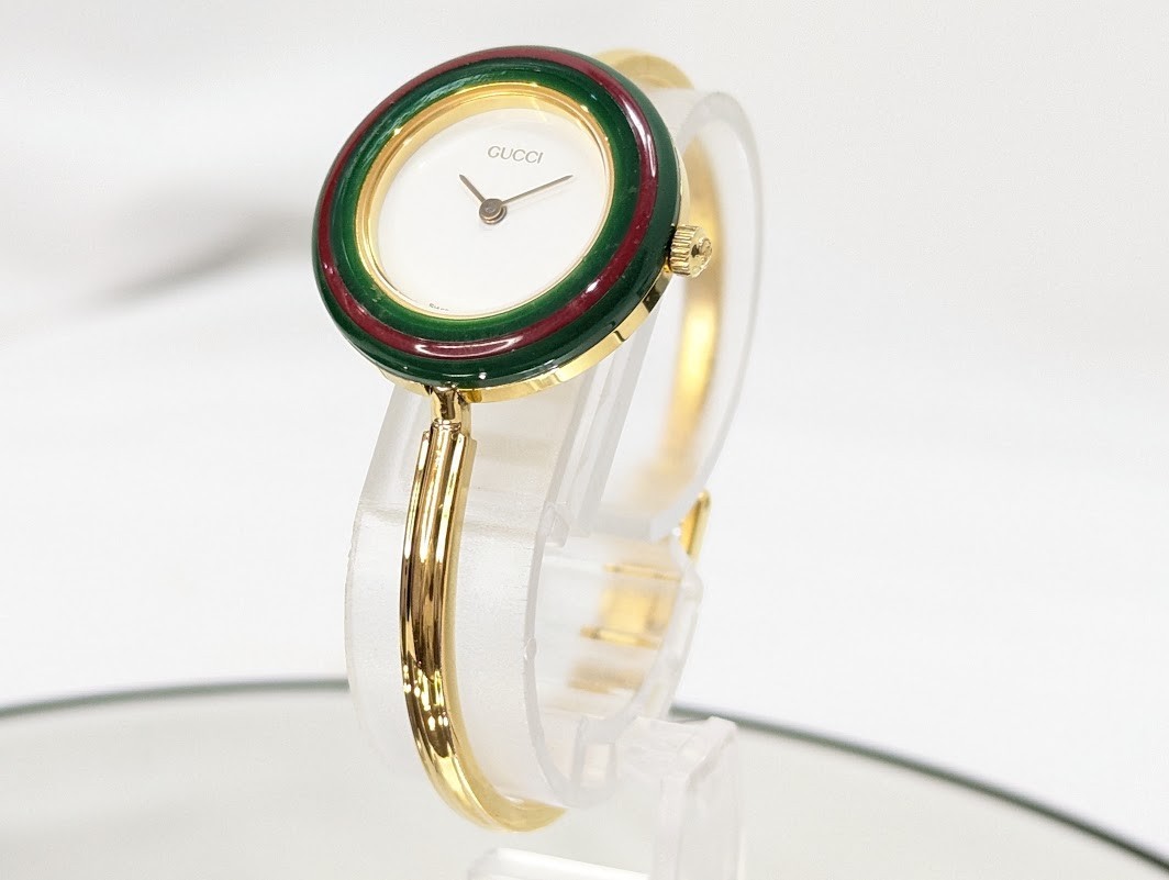 GUCCI Change Bezel 11/12.2 Watch Quartz Gold BOXED Women’s Working Authentic