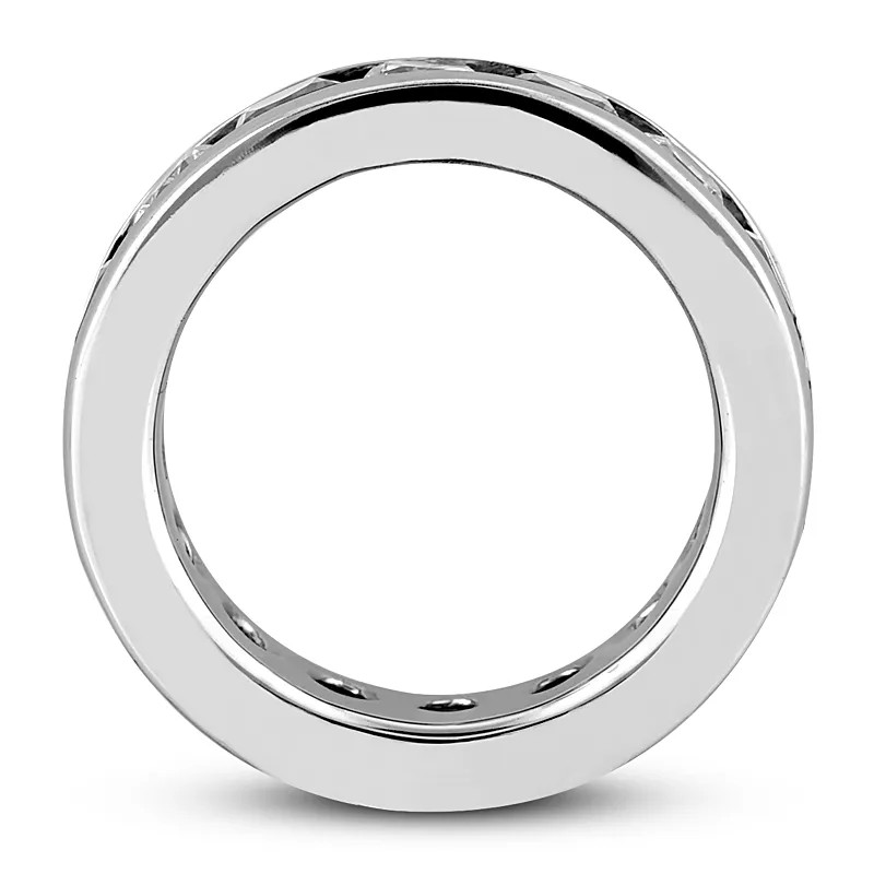 Eternity Wedding Ring 14K Gold Classic 4.50 Carat Round Lab-Grown Diamond E VVS2