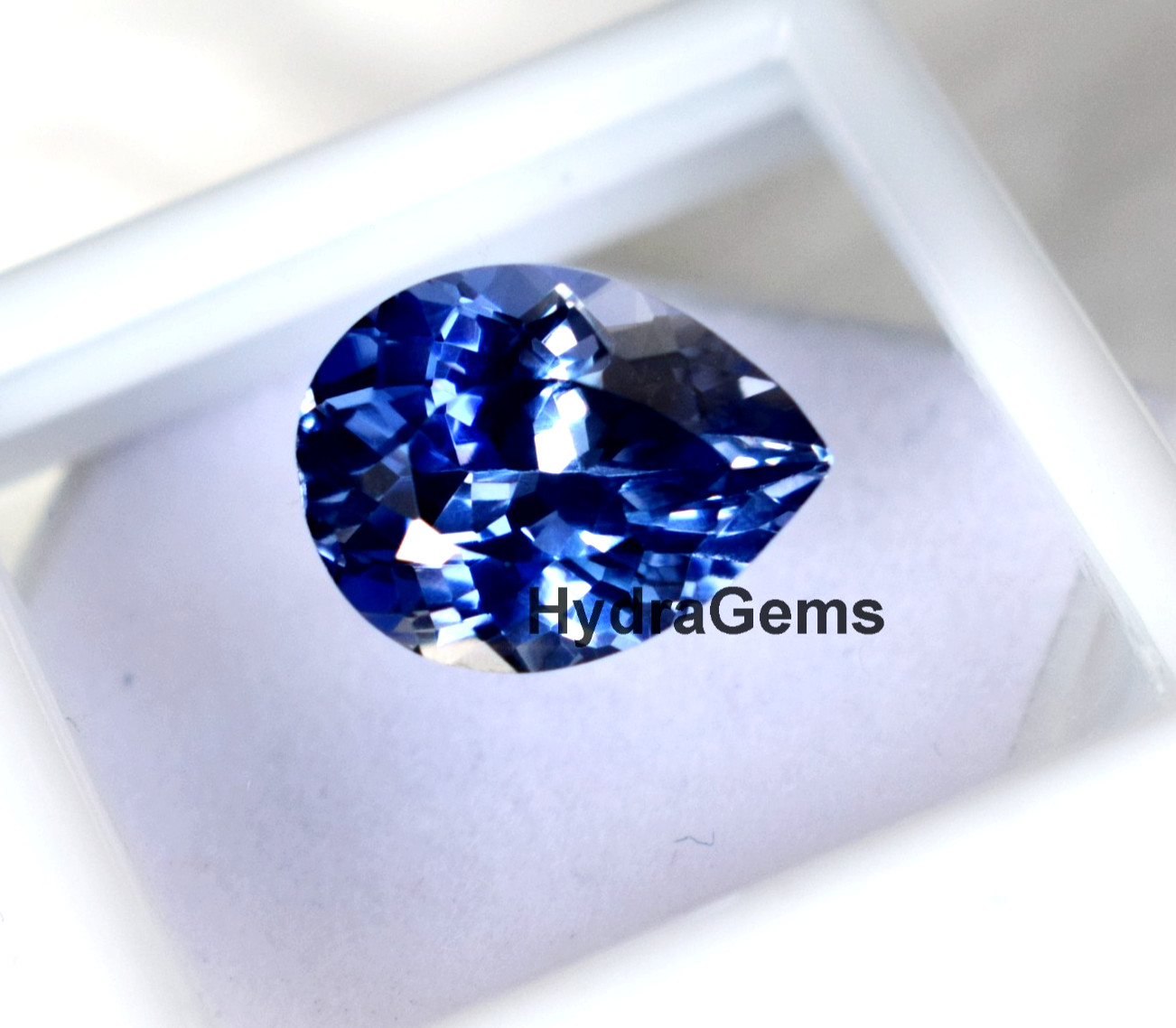 5.85Ct Natural Ceylon Blue Sapphire Pear Cut Cornflower Certified Loose Gemstone