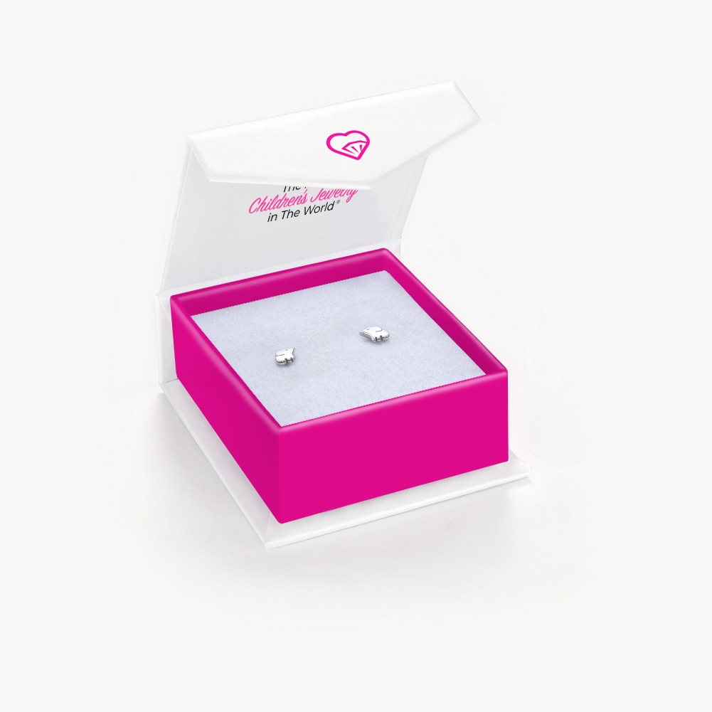 Baby Elephant 4mm Baby / Toddler / Kids Earrings Screw Back – Sterling Silver
