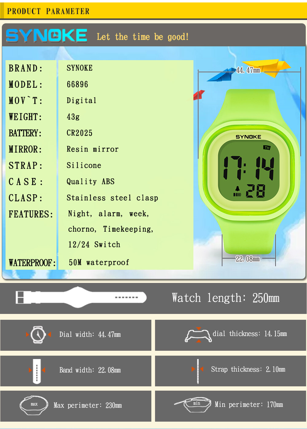 Male and Female Digital Sports Watches LED Electron Luminous Silicone Watches US
