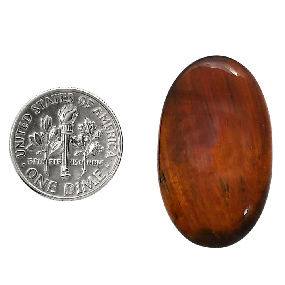 Natural Red Tiger Eye 18.2x30x5.8 mm Oval Shape Polished Gemstone LS86-05246