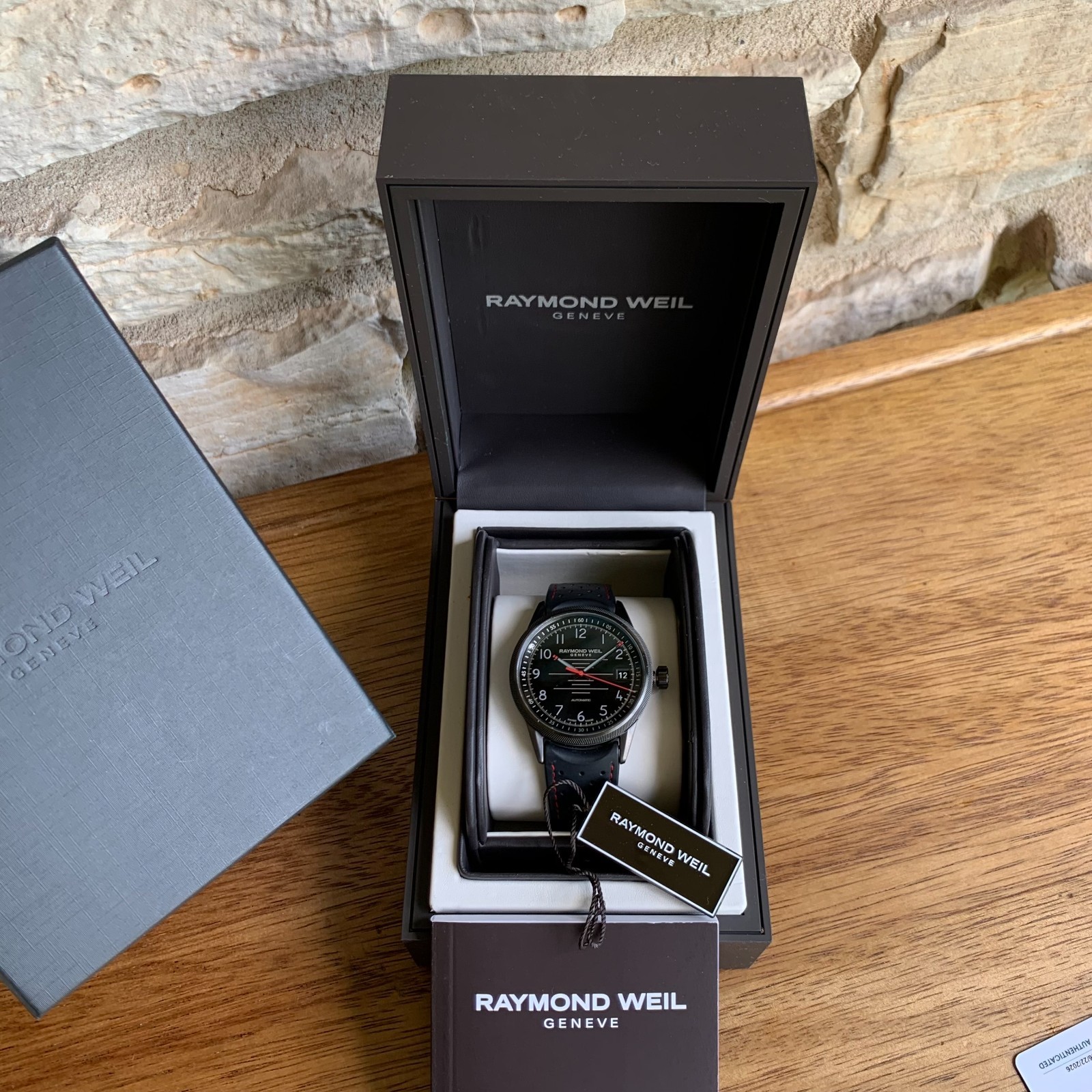 Raymond Weil Freelancer Pilot Automatic 42.5mm DLC Black Wristwatch w/ Box