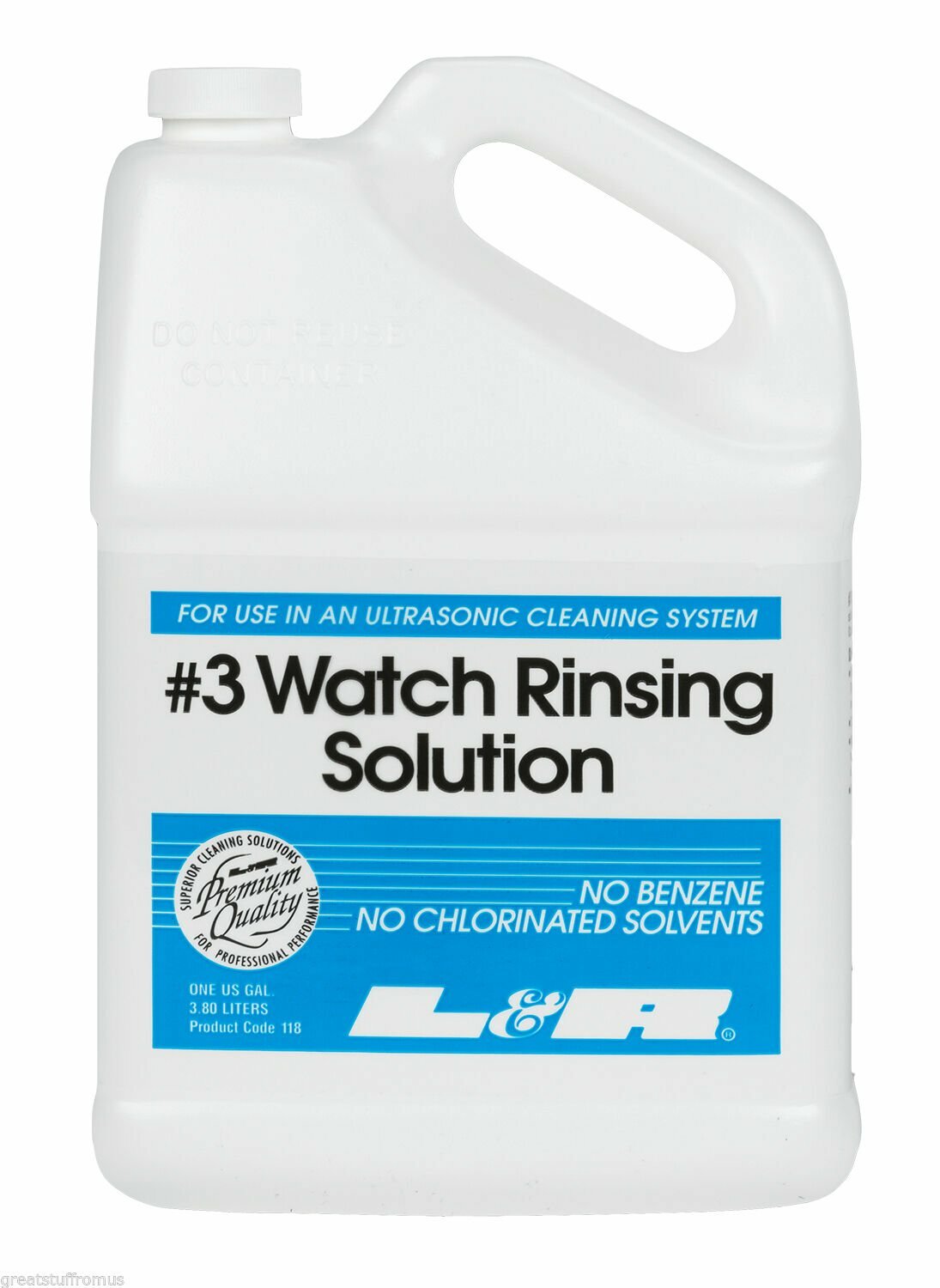 L&R Watch Rinsing Ultrasonic Solution #3 – 128 oz / 1 Gallon