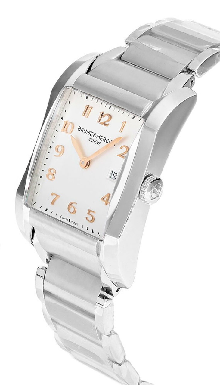 BAUME & MERCIER Hampton Quartz SS Silver Opaline Dial Women’s Watch MOA10020