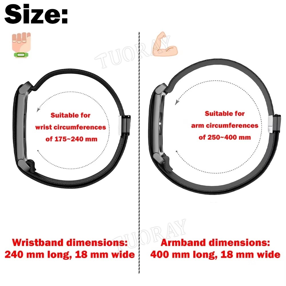 New Nylon Weave Bicep Band Strap for Google Fitbit Air Wristband & Bicep Armband