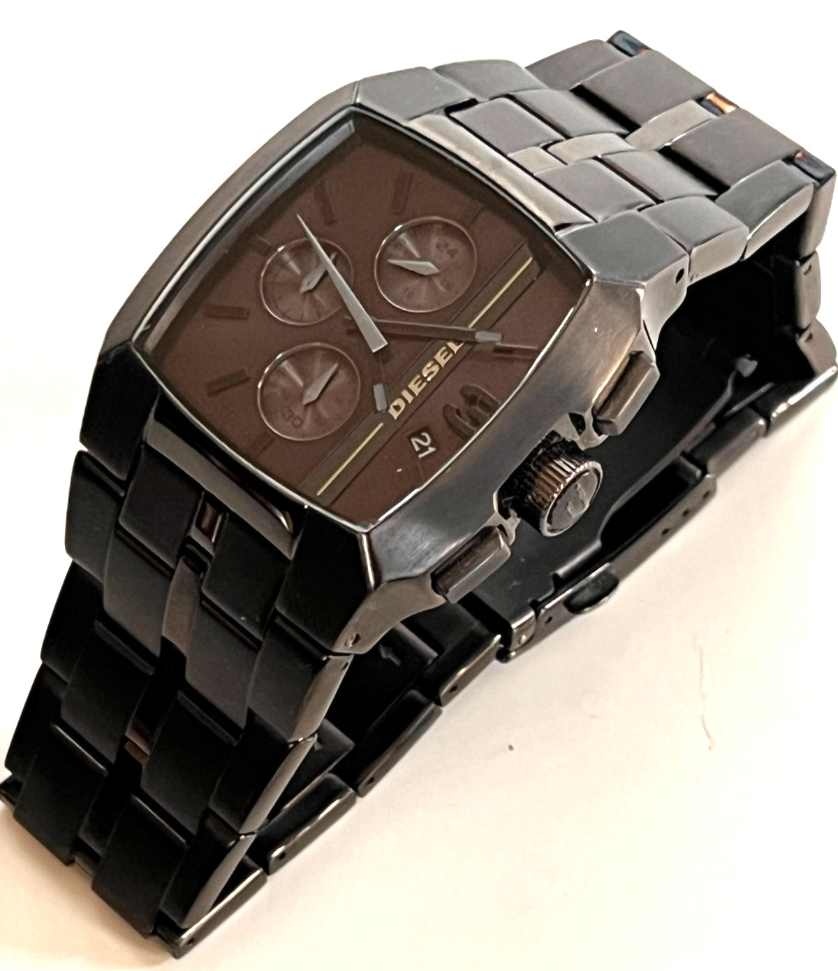 DIESEL DZ4260 Mens Chronograph Gunmetal Ion Plated SSteel Bracelet STORE DISPLAY