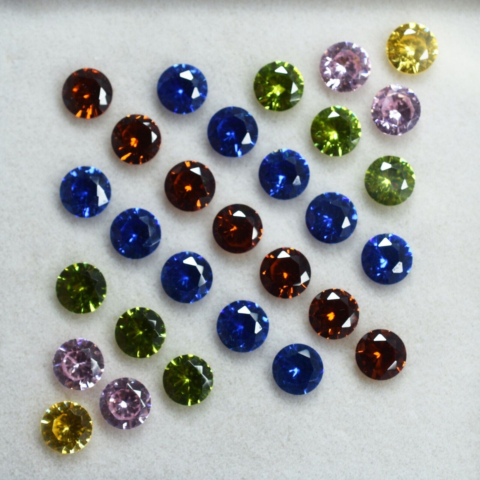 CERTIFIED Natural Round Shape Sapphire 10 Pcs Lot 5×5 mm Mix Color Gemstone