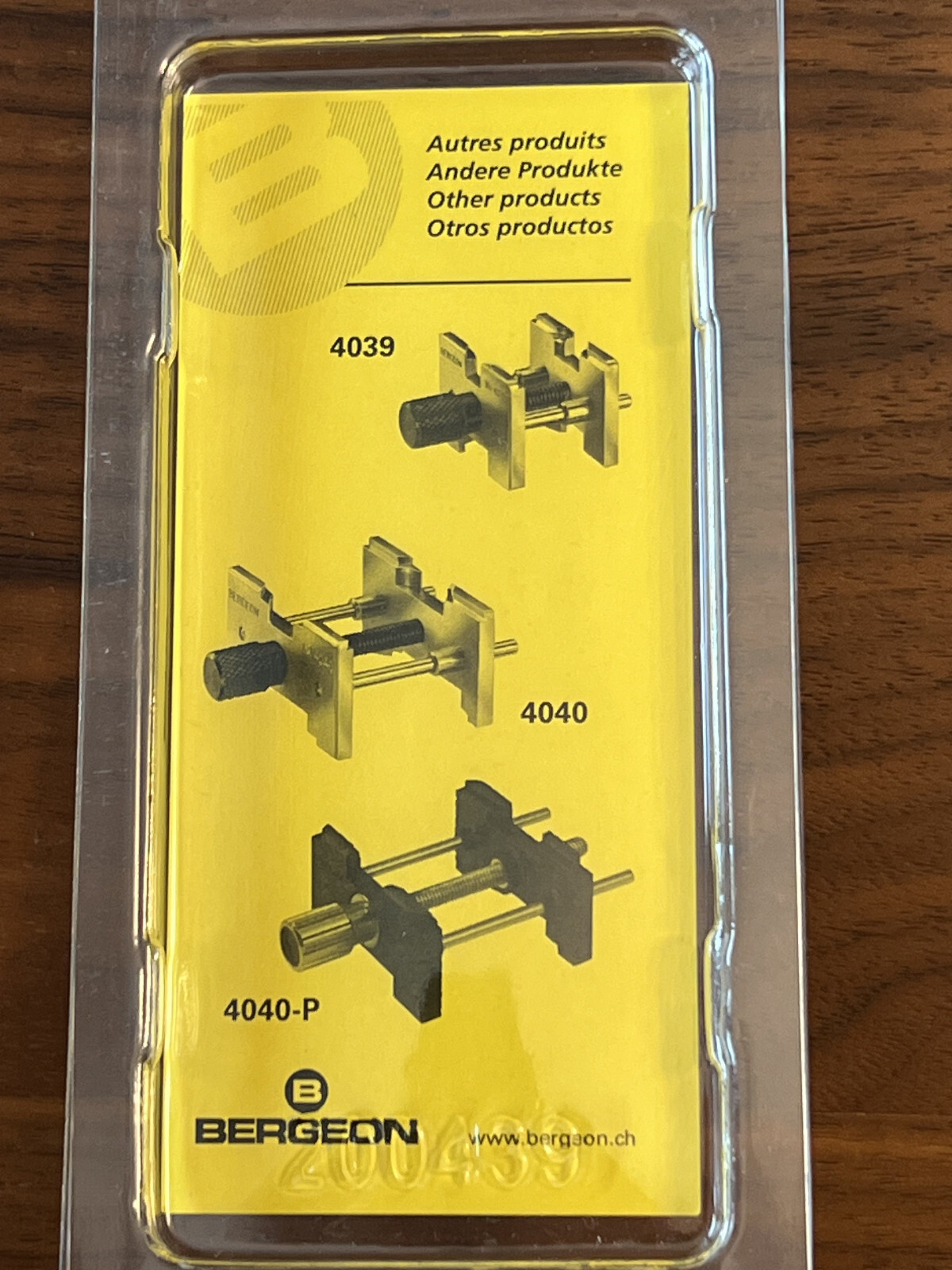 Bergeon 4039-P Extensible & Reversible Synthetic Movement Holder, Swiss Made