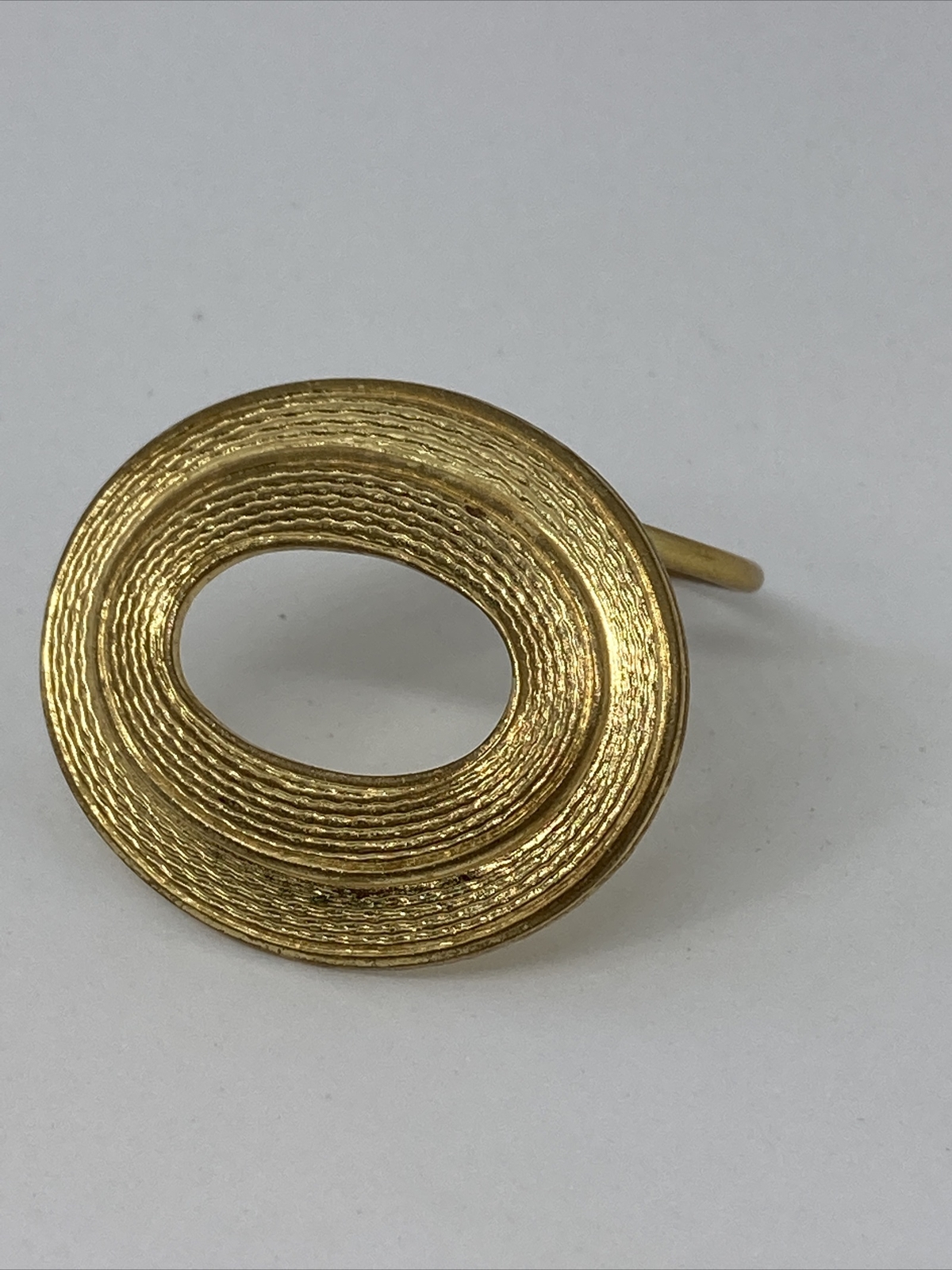 Vintage Western Germany Gold Tone Oval Scarf Pin