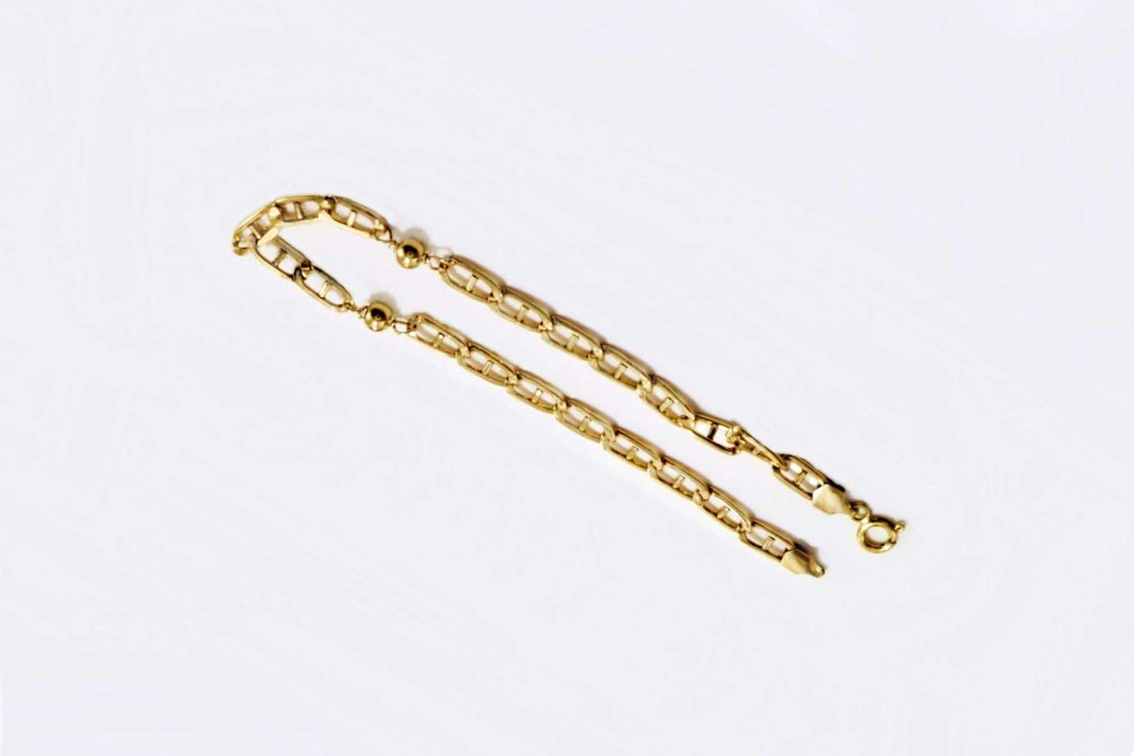 Solid long mariner chain Anklet brac. Real 1/20 – 14K Gold Filled