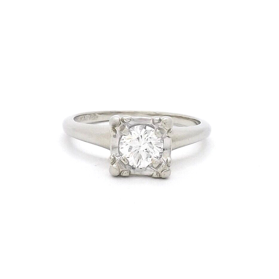 ArtCarved Wood Sons 14k Gold European Cut Diamond Engagement Ring Box Setting