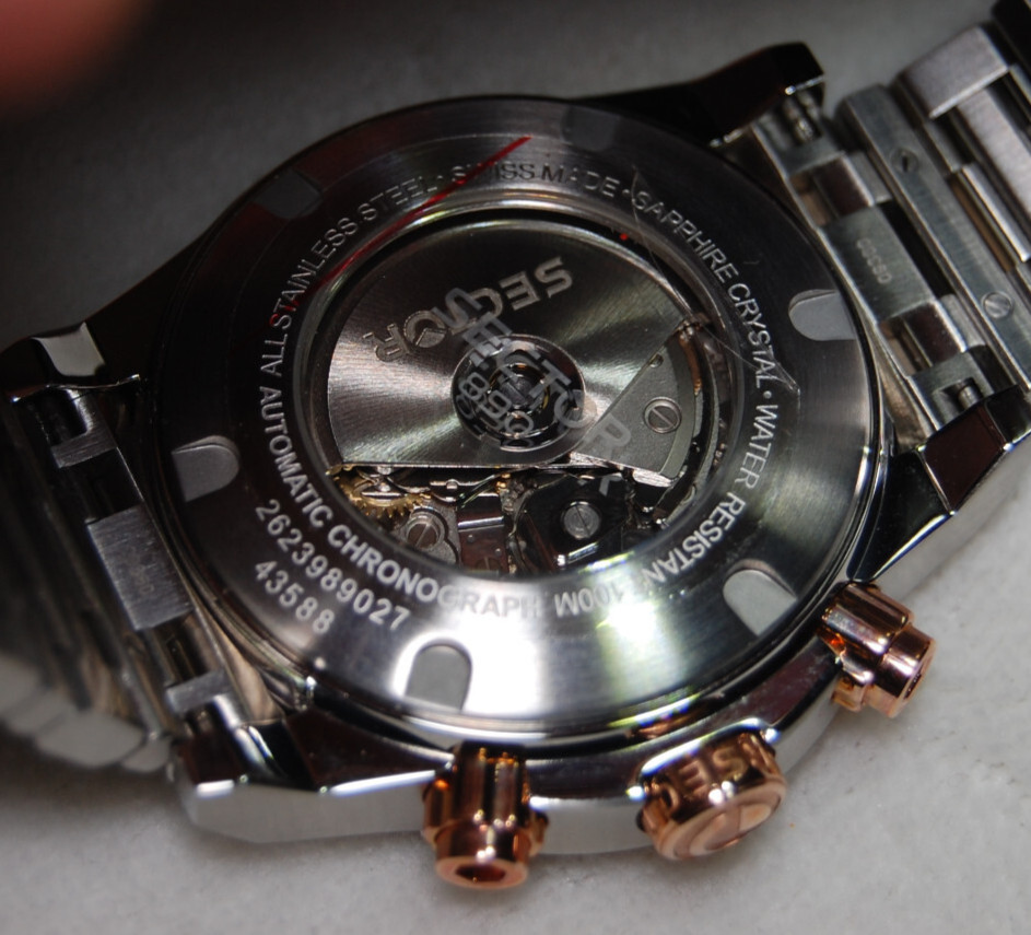 New Swiss Made Sector 890 25 Jewels Automatic Chronograph Valjoux 7750 Watch