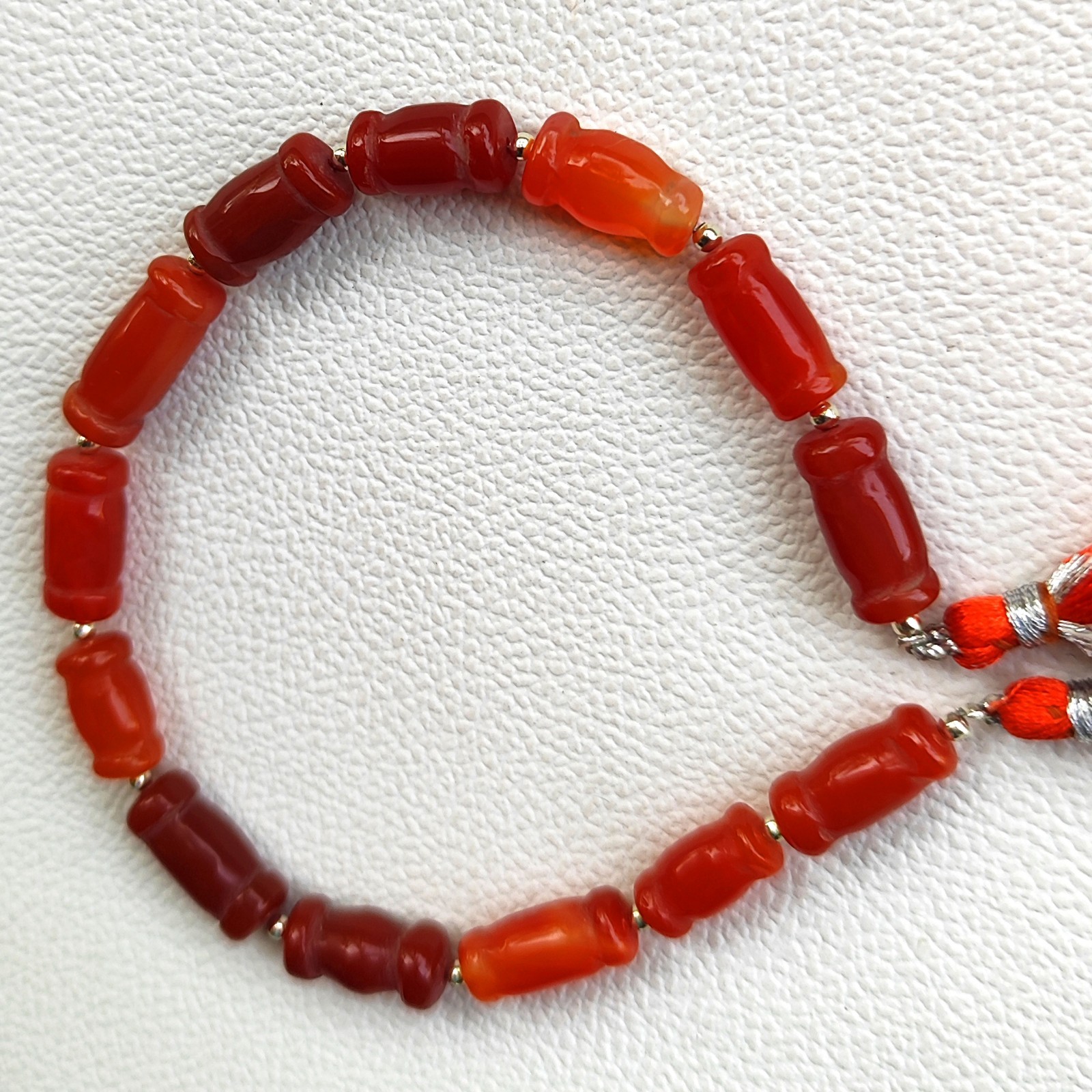 Natural Carnelian Carved Nugget Beads 14-16mm 9″ Strand Orange Gemstone Beads