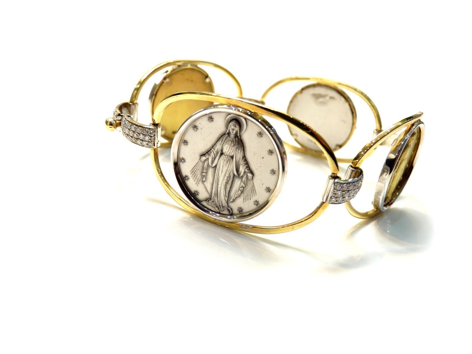 Madonna bracelet diamonds/brilliant 1.20ct 750 18K two-tone gold length 19.5cm