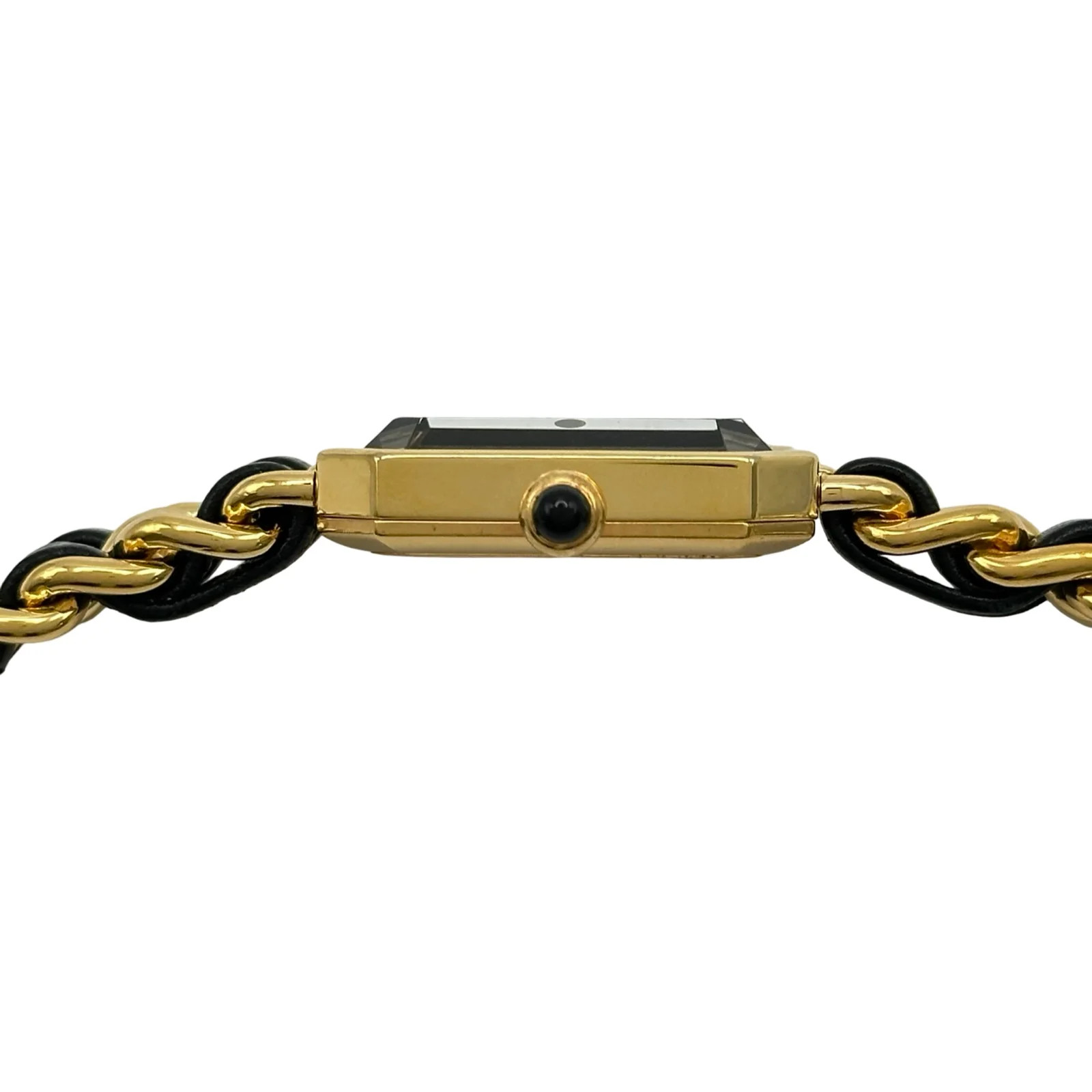 Chanel Première M H0001 20mm Gold Black Dial Quartz Watch OKW2255