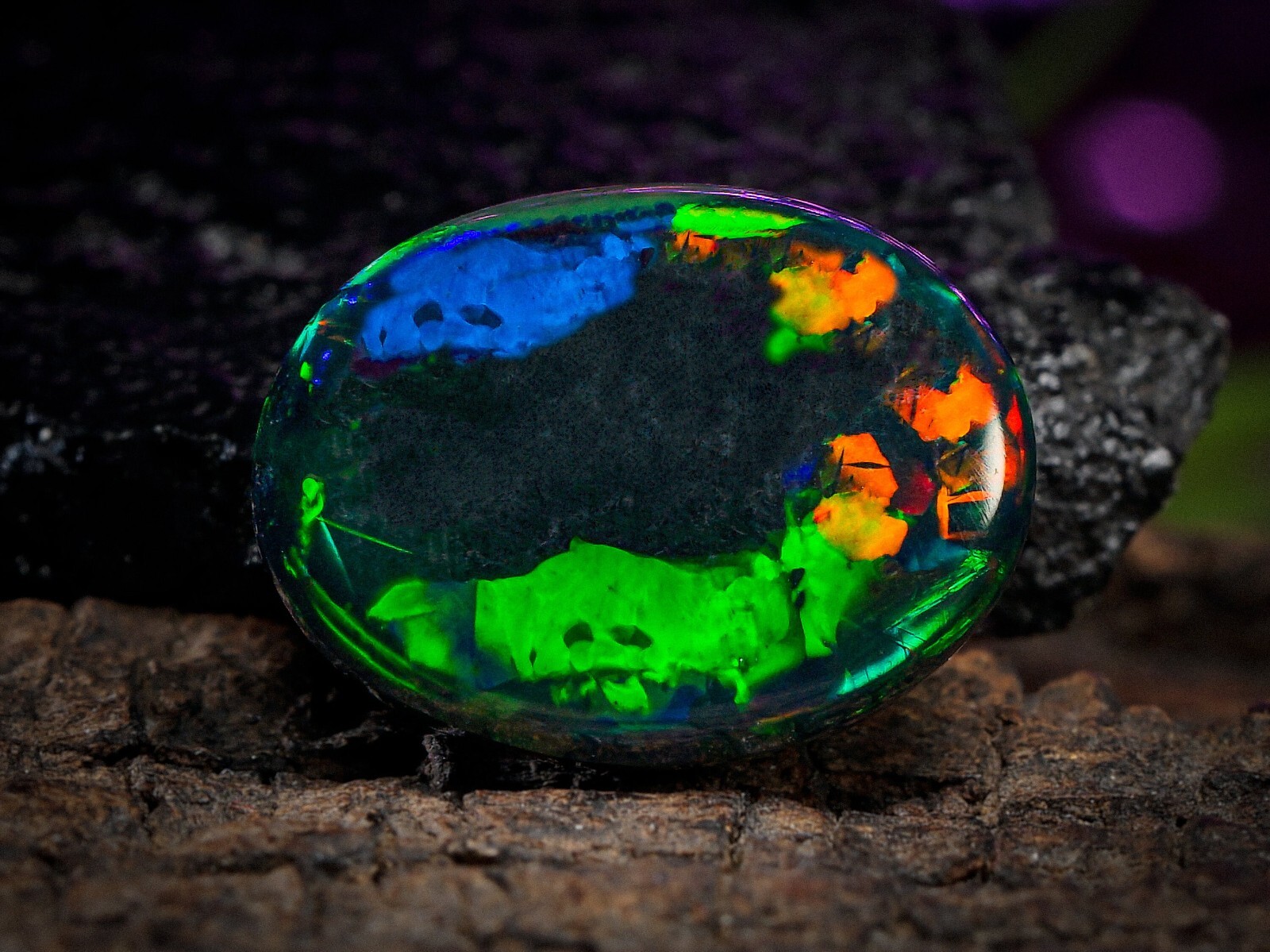6.45Cts Natural Ethiopian White Opal 11x15MM Oval Cabochon Loose Gemstone #T57