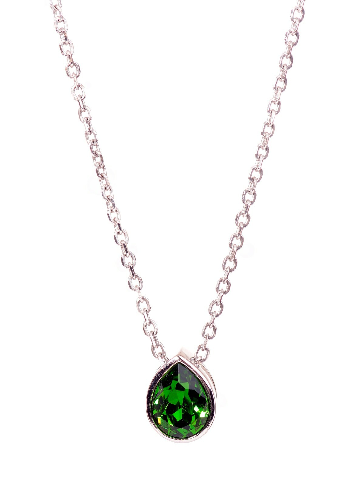 Crystals From Swarovski Mini Teardrop Pendant Necklace 925 Sterling Silver 1160i