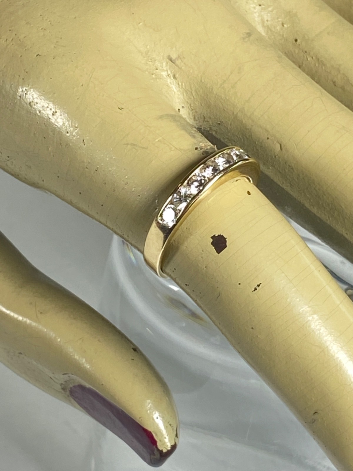 14K Yellow Gold Diamond Band Ring – Size 6.5 / 2.4 Grams / .90–1.00 CTW