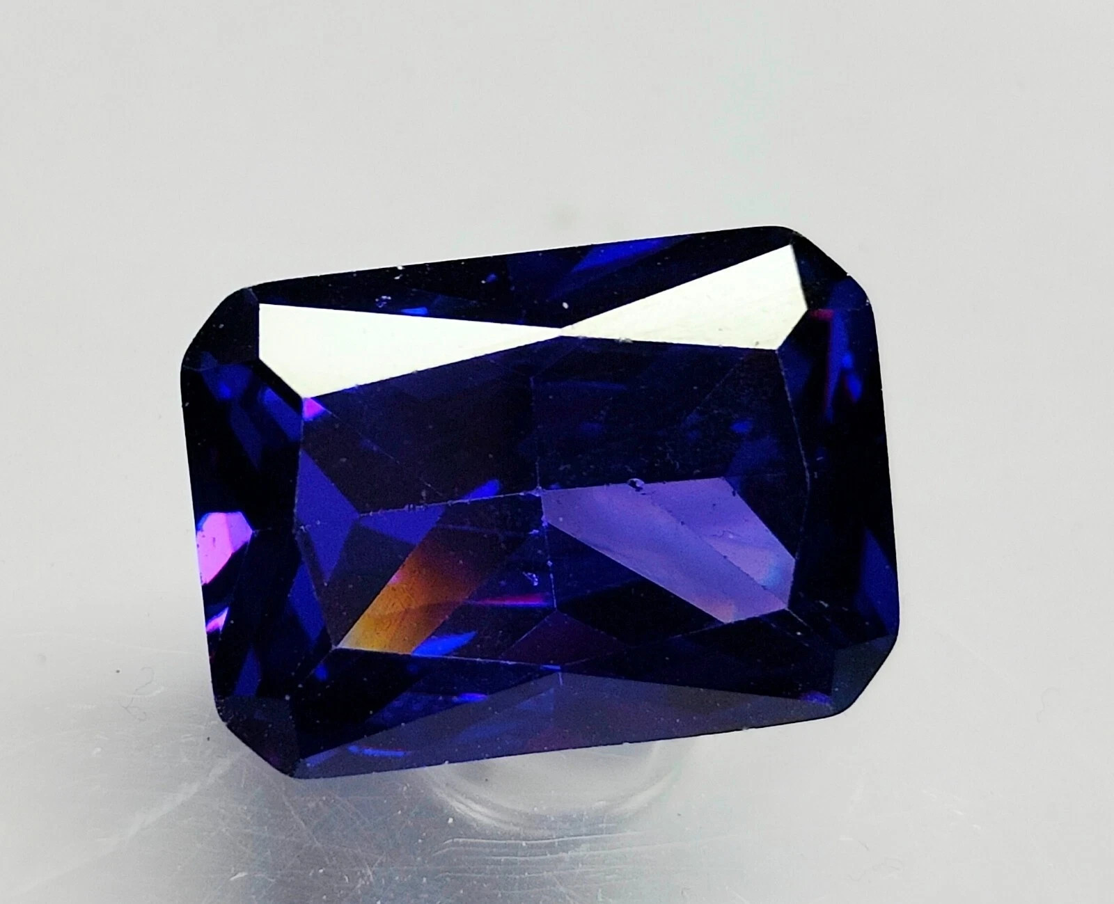 GIE Certified Natural Flawless Blue Zircon 22.95 Ct Emerald Cut Loose Gemstone