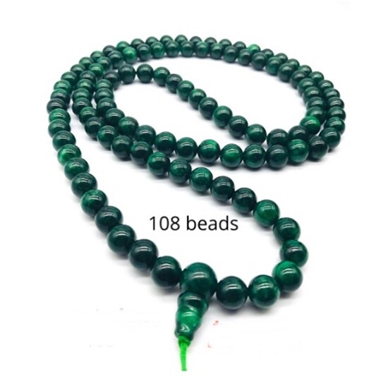 Maw Sit sit jade stone beads dark green size 8-12 mm 108 beads from Myanmar