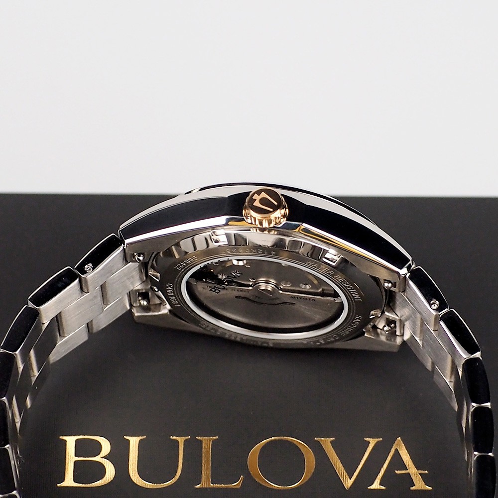 Bulova Surveyor 98B422 Burgundy Red Dial Stainless Steel Automatic Men’s Watch