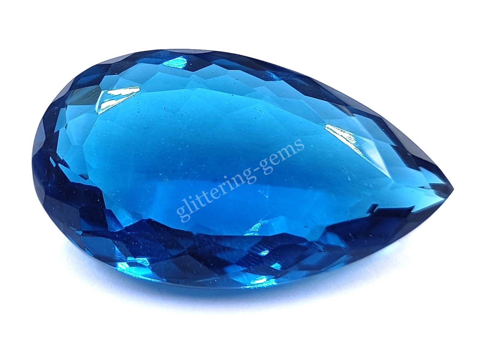 Natural Blue Sapphire 77 CT CERTIFED Loose Gemstone Pear Transparent Gems 5AAJ