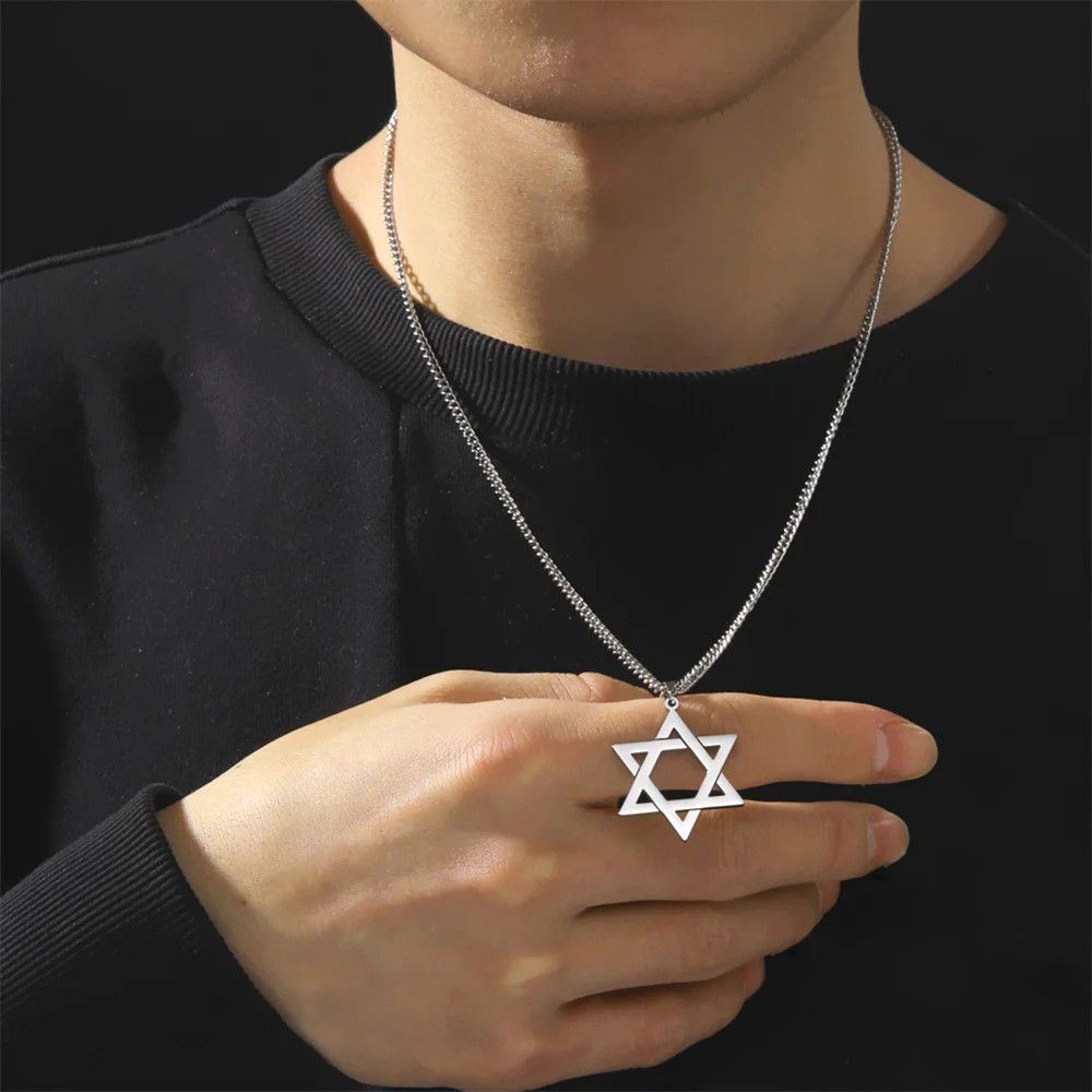 Star of David Amulet Pendant Necklace Gold Kabbalah Jewish Judaica NEW