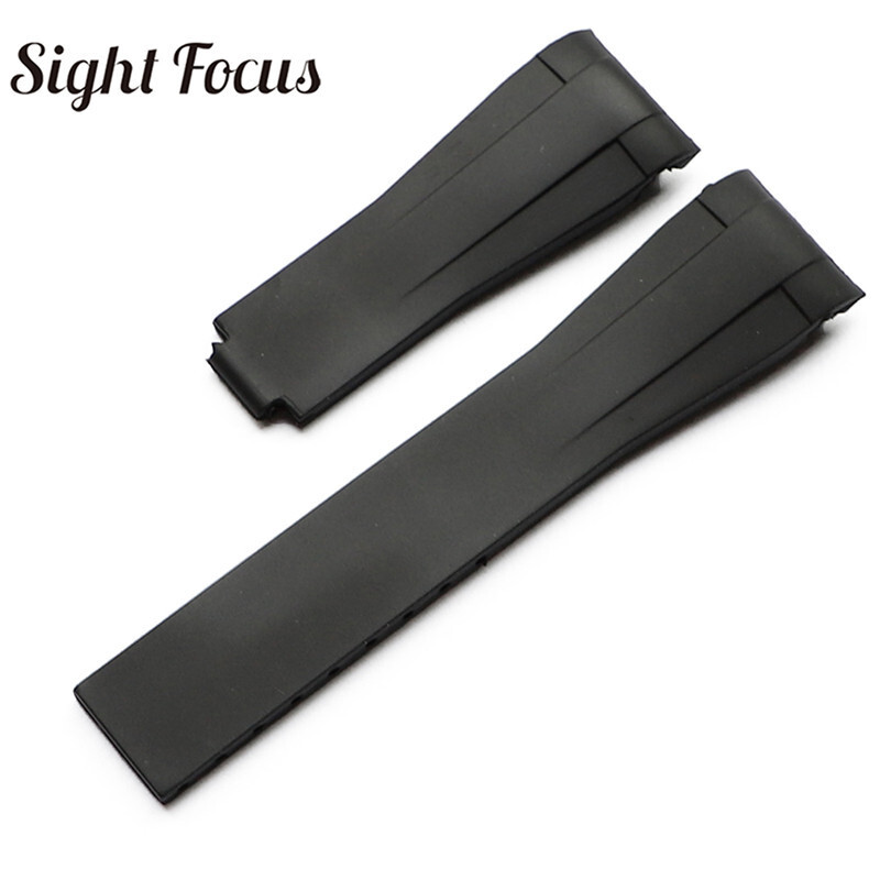 20mm 21mm 22mm Rubber Watch Band for Rolex Sub Daytona Yacht Master DAY-DATE 36M