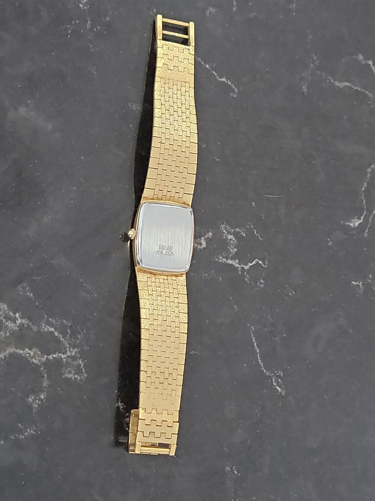 Vintage Men’s Wittnauer Integrated Bracelet Gold Quartz Watch New Battery