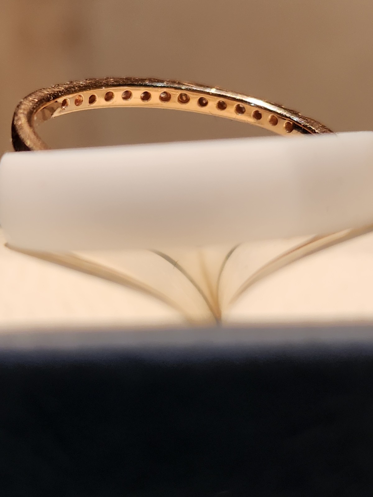 0.35 cttw Natural, Fancy Pink Diamond Band Ring, 14k Gold