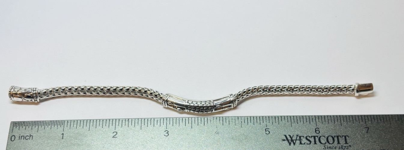 Sarda Sterling 925 Silver Foxtail Bar Bracelet 7.25 in – .76