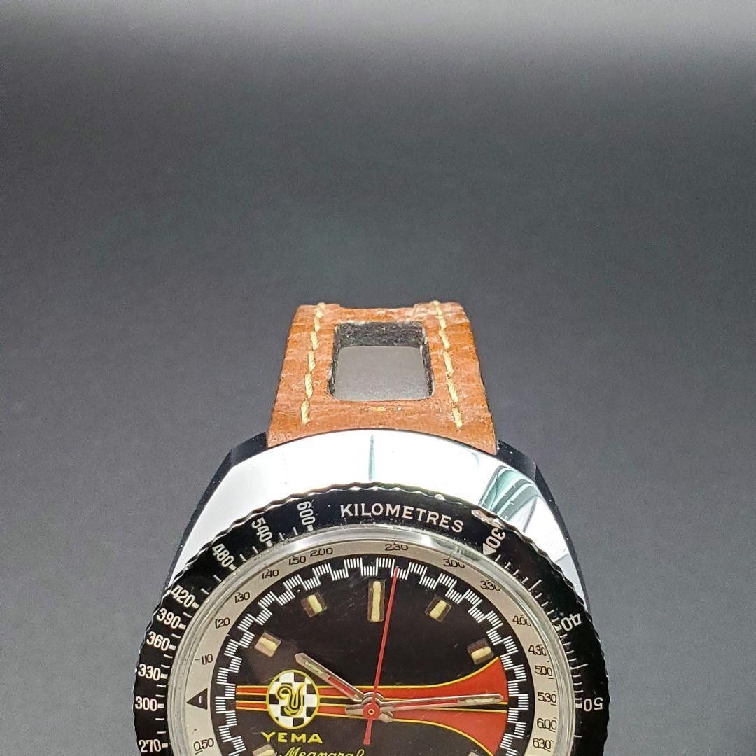 Rare YEMA Meangraf Vintage Men’s Automatic Watch 1970s Racing Black Dial