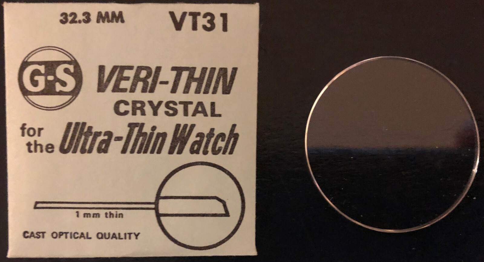 GS – VT Veri-Thin Crystal (for the Ultra-Thin Watch) – Various Sizes