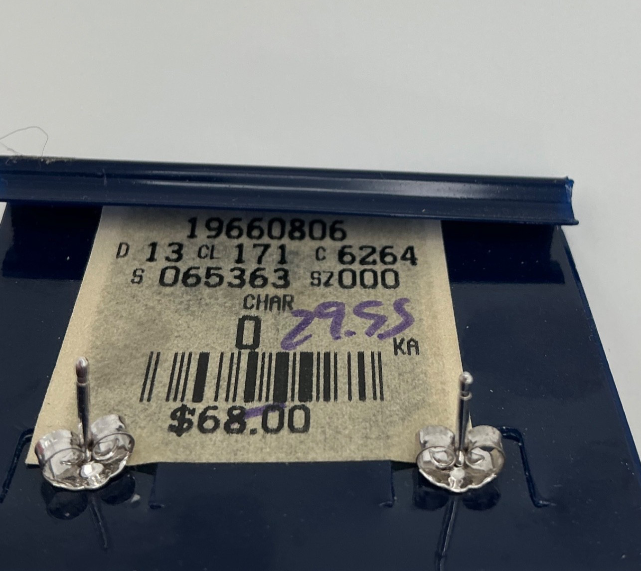 NEW Ann Taylor Sterling Silver 3/4” Pierced Earrings Pear Modern Crystal CZ