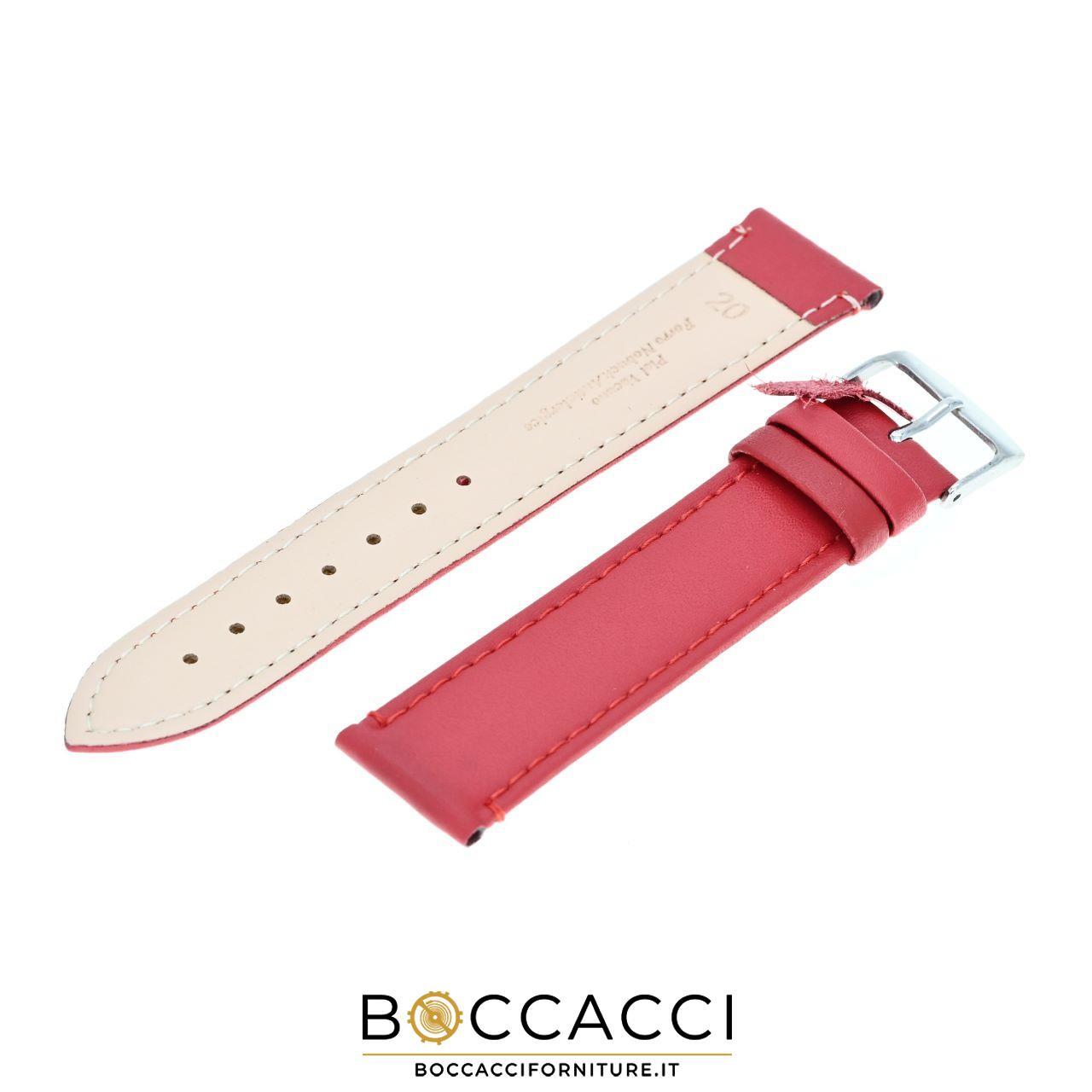 DILOY 16mm Red Smooth Unpadded Leather Strap (NEW)