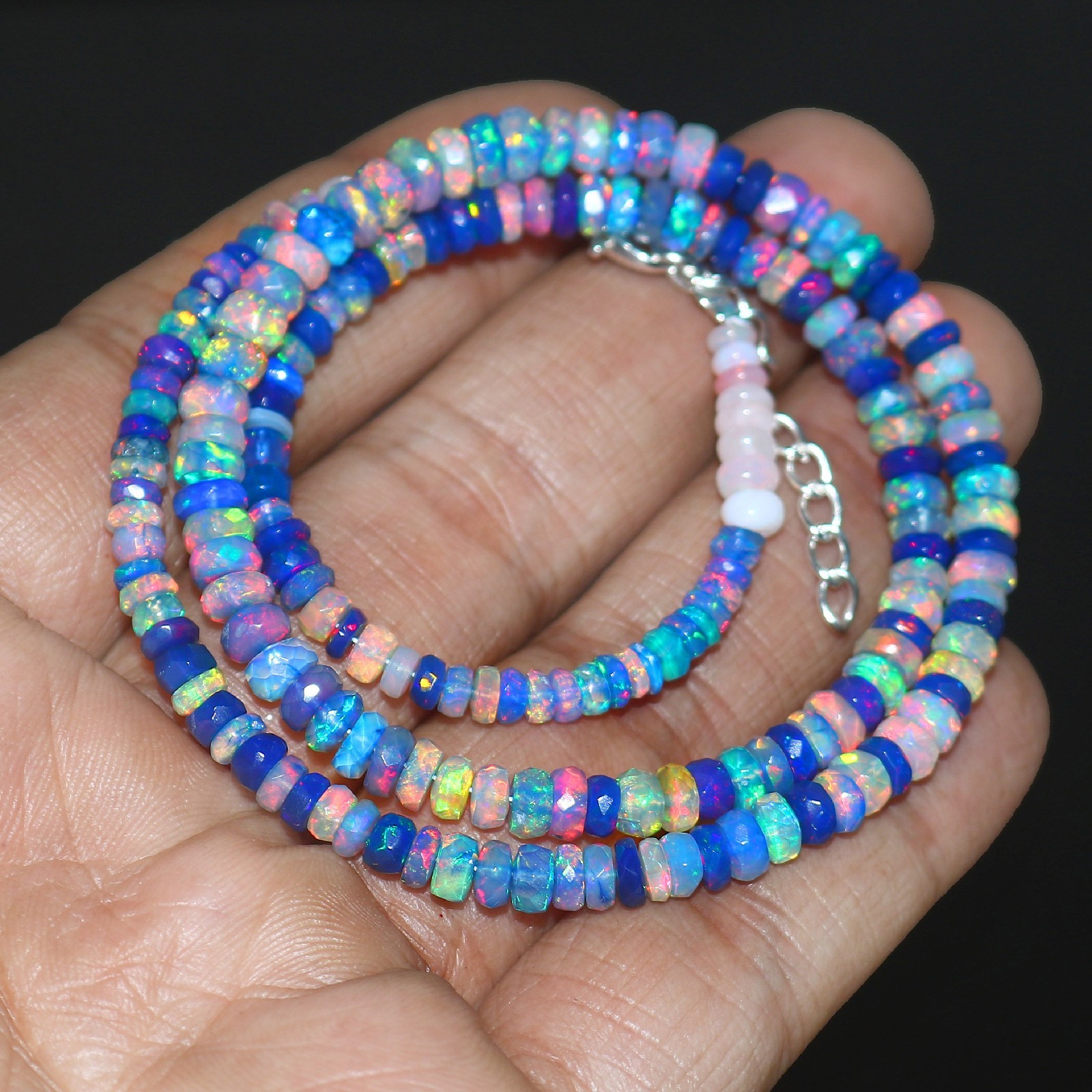 Natural opal beads Rondelle Opal beads multi Color Opal Necklace Gift For her