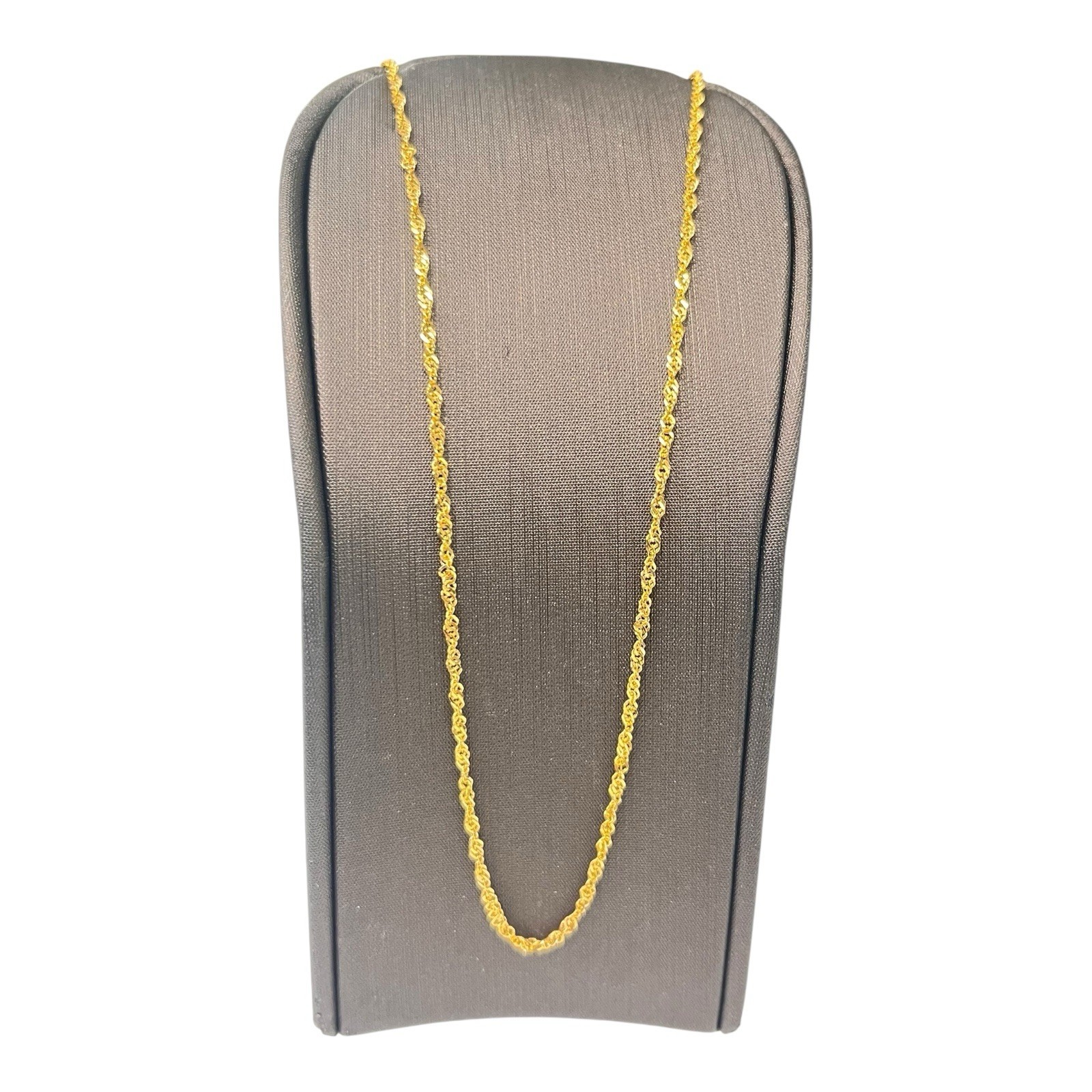 14ct 14K Yellow Gold Italian Fine Singapore Chain Necklace 2.49 Grams 51cm. New