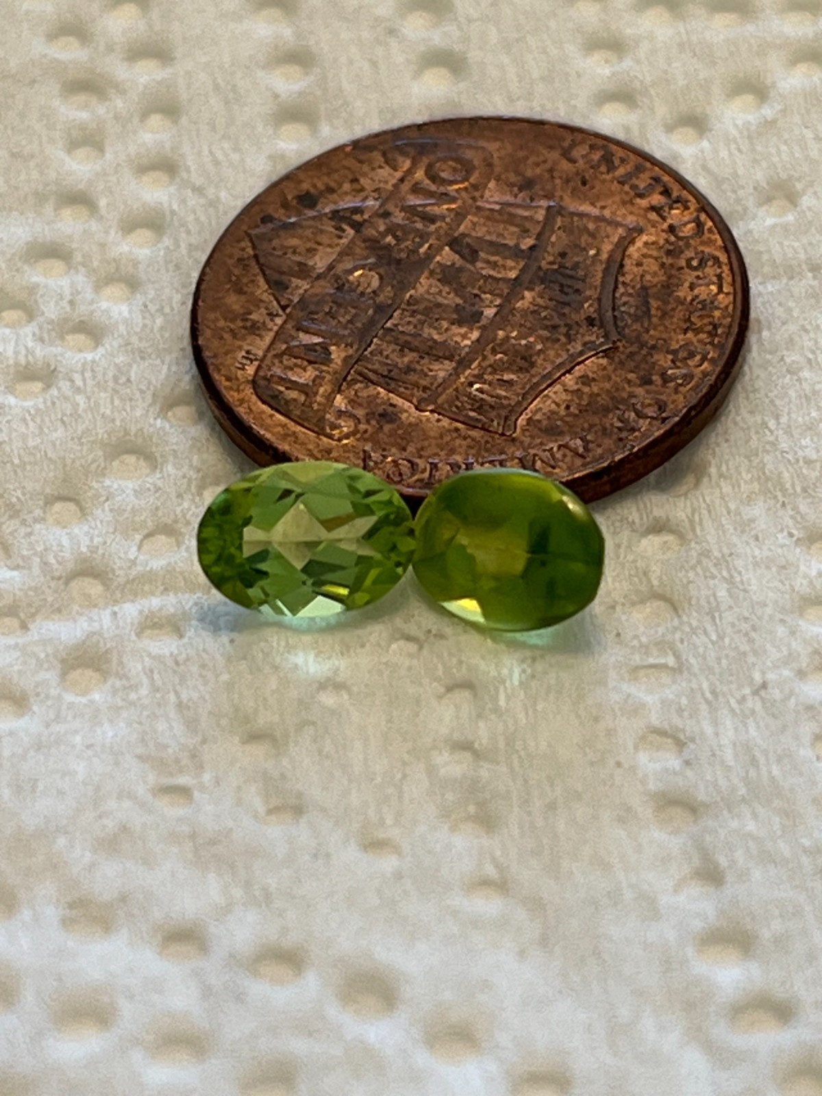 Two Natural Oval Peridots 4x6mm Not Heat Treated or Enhanced