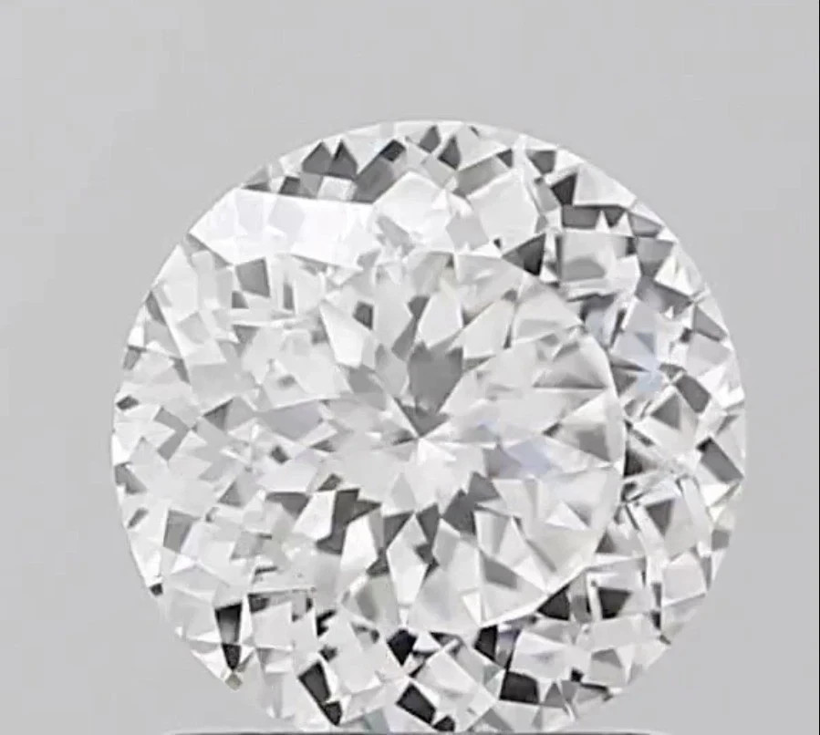 2.00 Ct Lab Grown CVD Diamond 8.00 mm Portuguese Cut Round D Color, IF Certified
