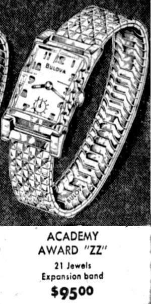 Vintage 1951 Bulova Academy Award “ZZ” Men’s Watch 21J 7AA Expansion Band