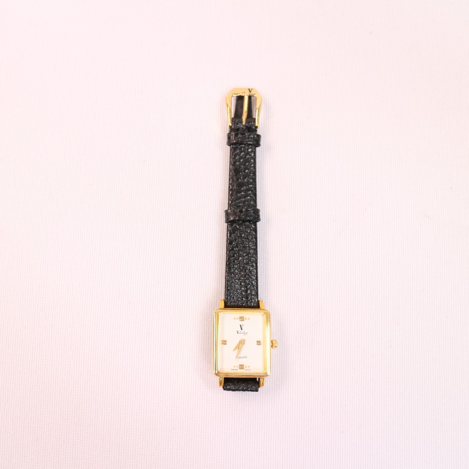 Vintage Valentino Roberto Quartz Women’s Watch White Dial Gold Tone Swiss Made
