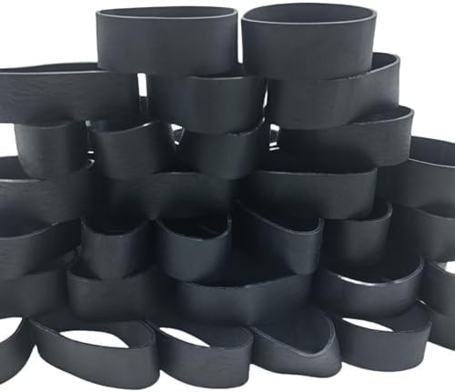 Tactical Rubber Bands Size #92 (2 1/2” x 3/4”), 50 Pcs Black Thick Wide Small