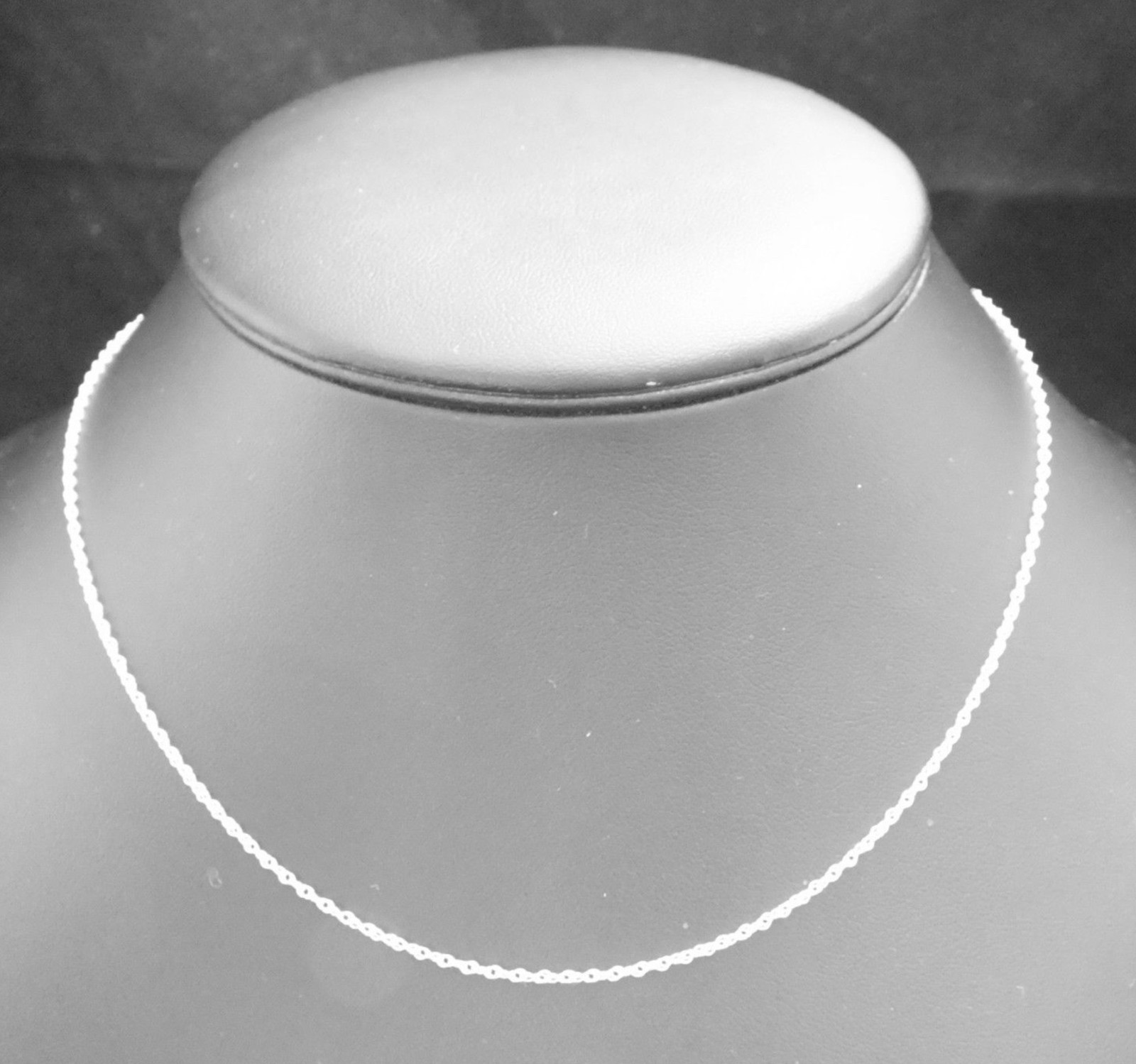 STERLING SILVER NECKLACE ROPE CHAIN OR PENDANT 16″ or 18″ INCHES Long 1mm WIDE
