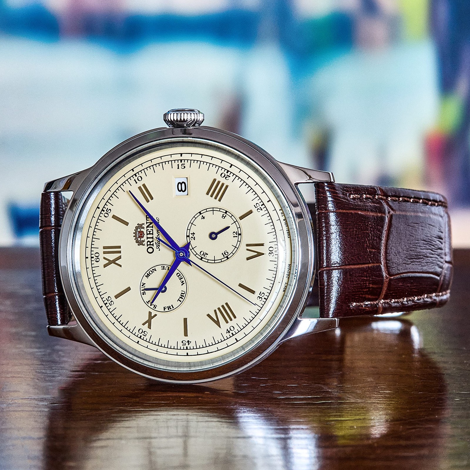 Unused ORIENT Bambino Automatic Mechanical RN-AK0702Y White Men’s Watch in Box