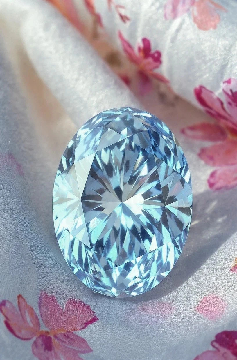 5 CT Natural Blue Diamond 10×12 MM 1 Pcs Oval Cut VVS1 D Grade Certified N2