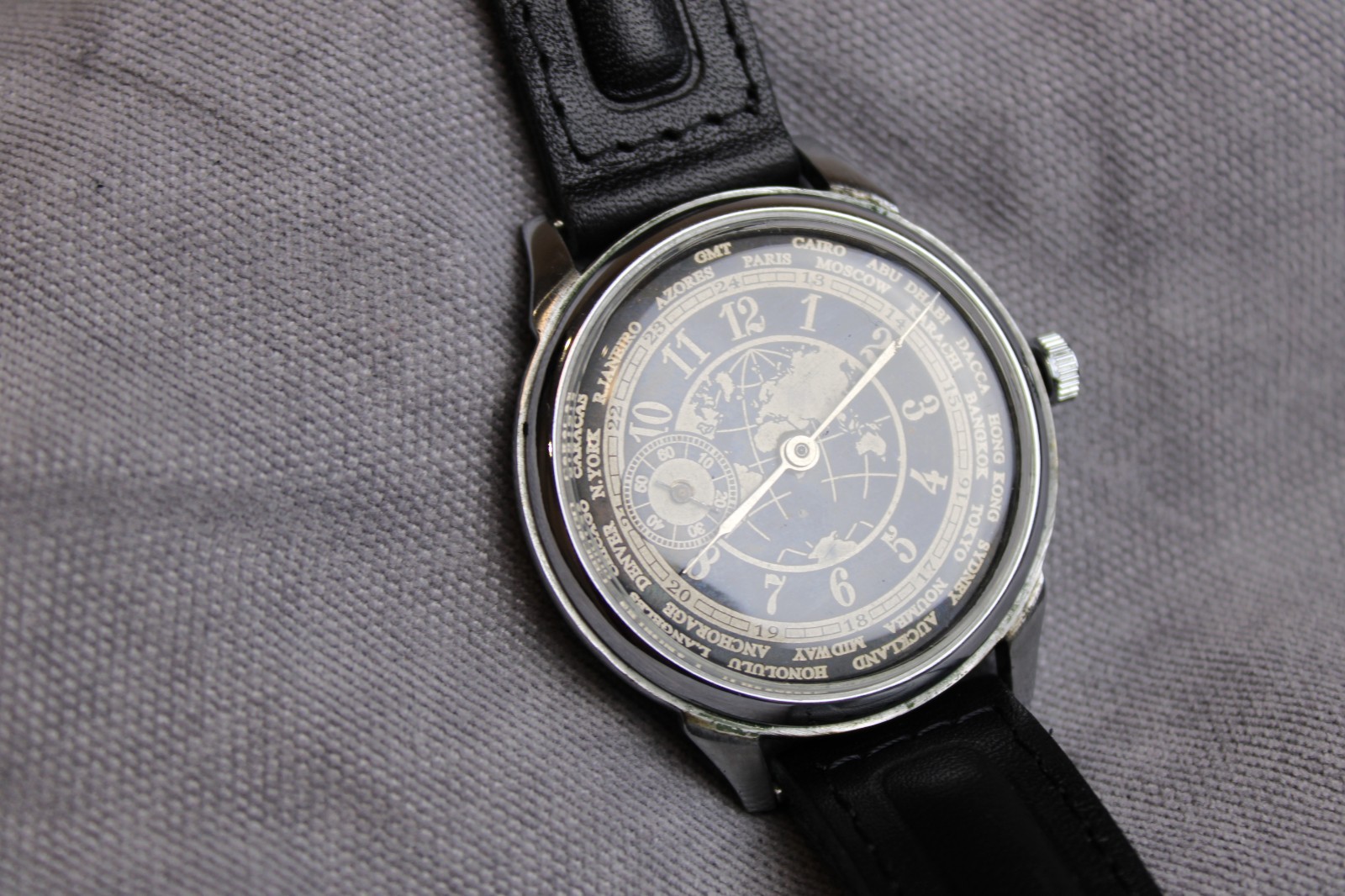 Vintage Molnija “Cities” Mechanical Marriage Wristwatch (World Time Dial / 18J)
