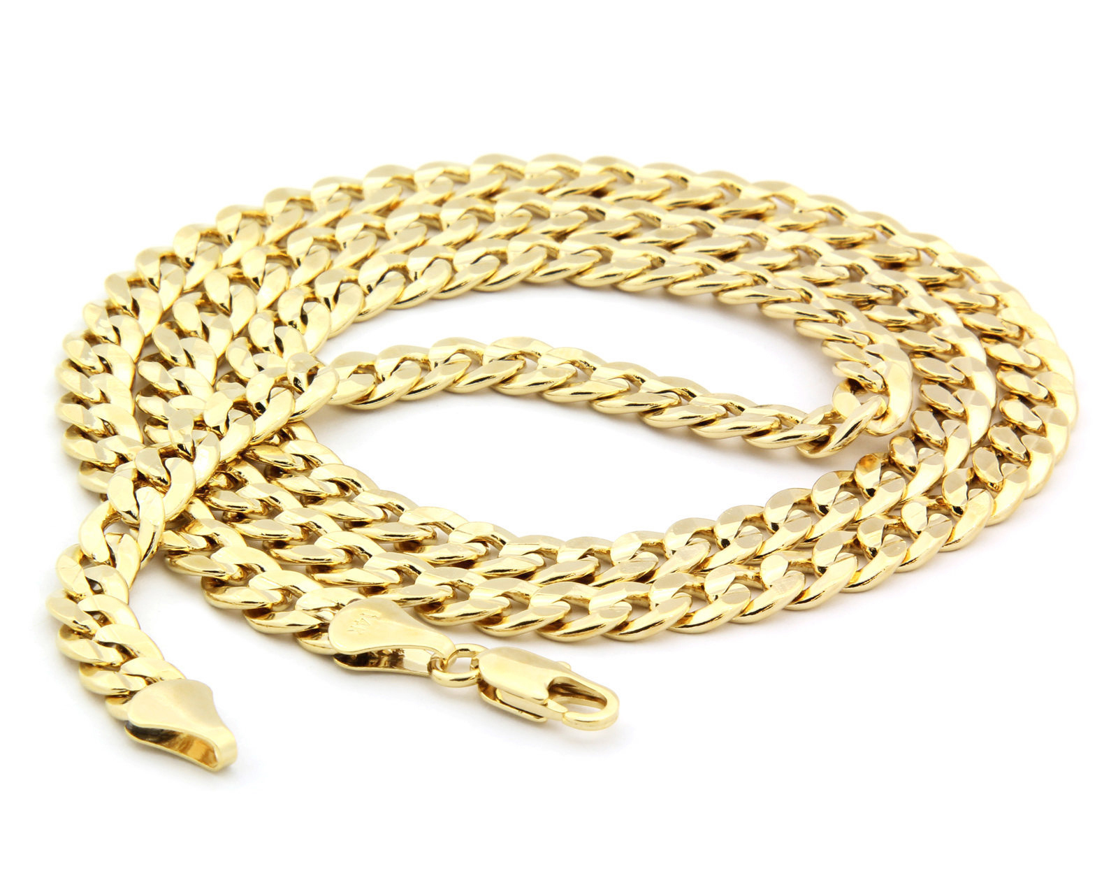 14k Gold Plated Jesus Cross Pendant Cubic Zirconia Hip-Hop 24″ Cuban Chain M1