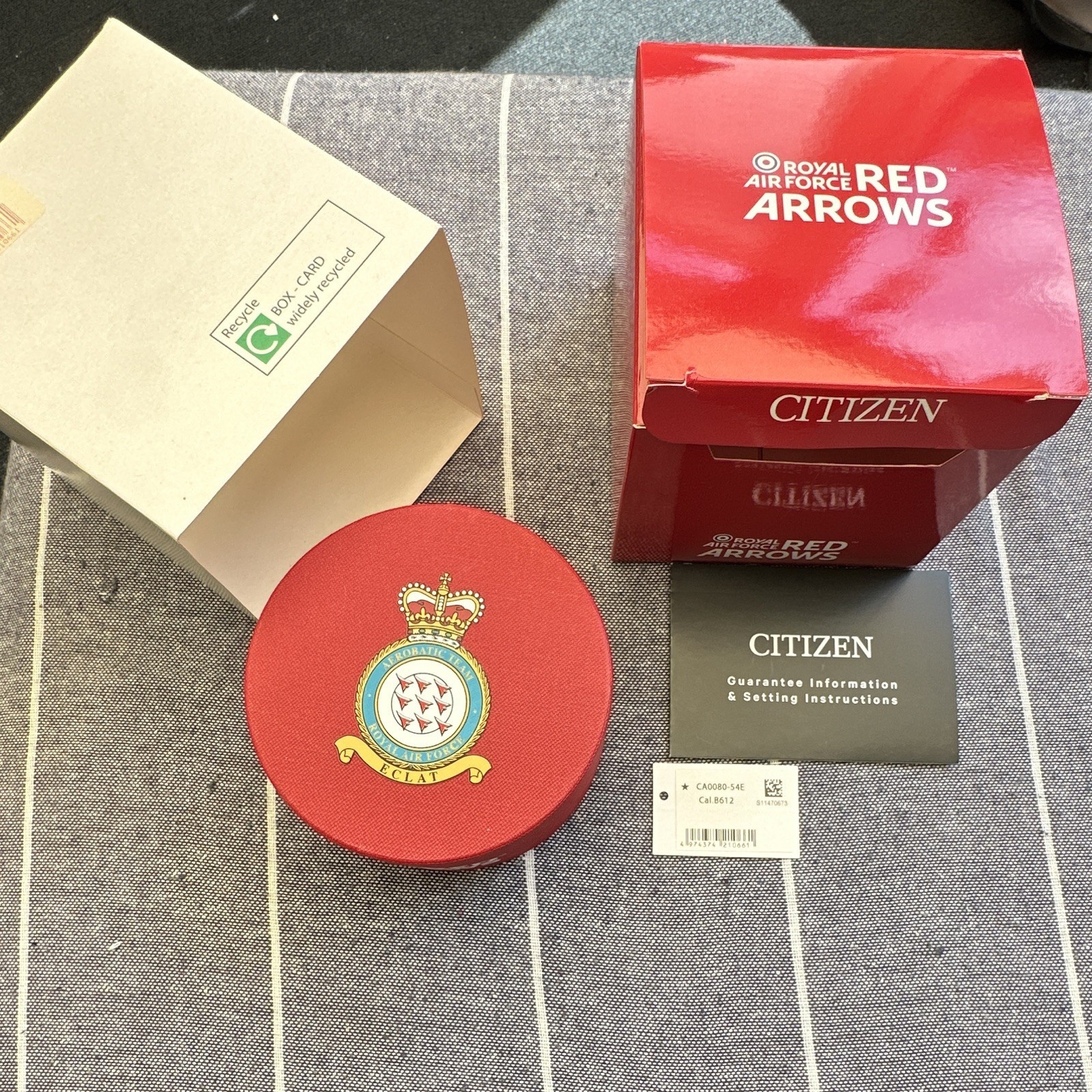 Citizen Eco-Drive Red Arrows RAF Chronograph World Time 100m Black Dial brnd new