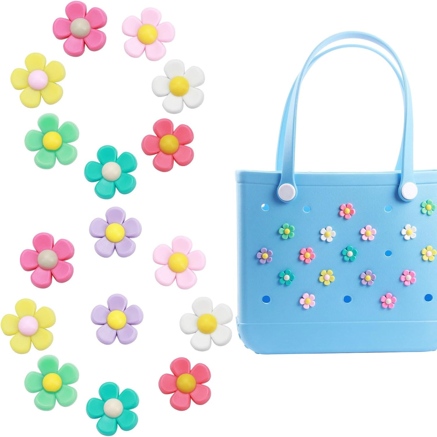 16pcs/30pcs Bogg Bag Charms, Beach Accessories Cute Charms for Bogg Bag Rubber T
